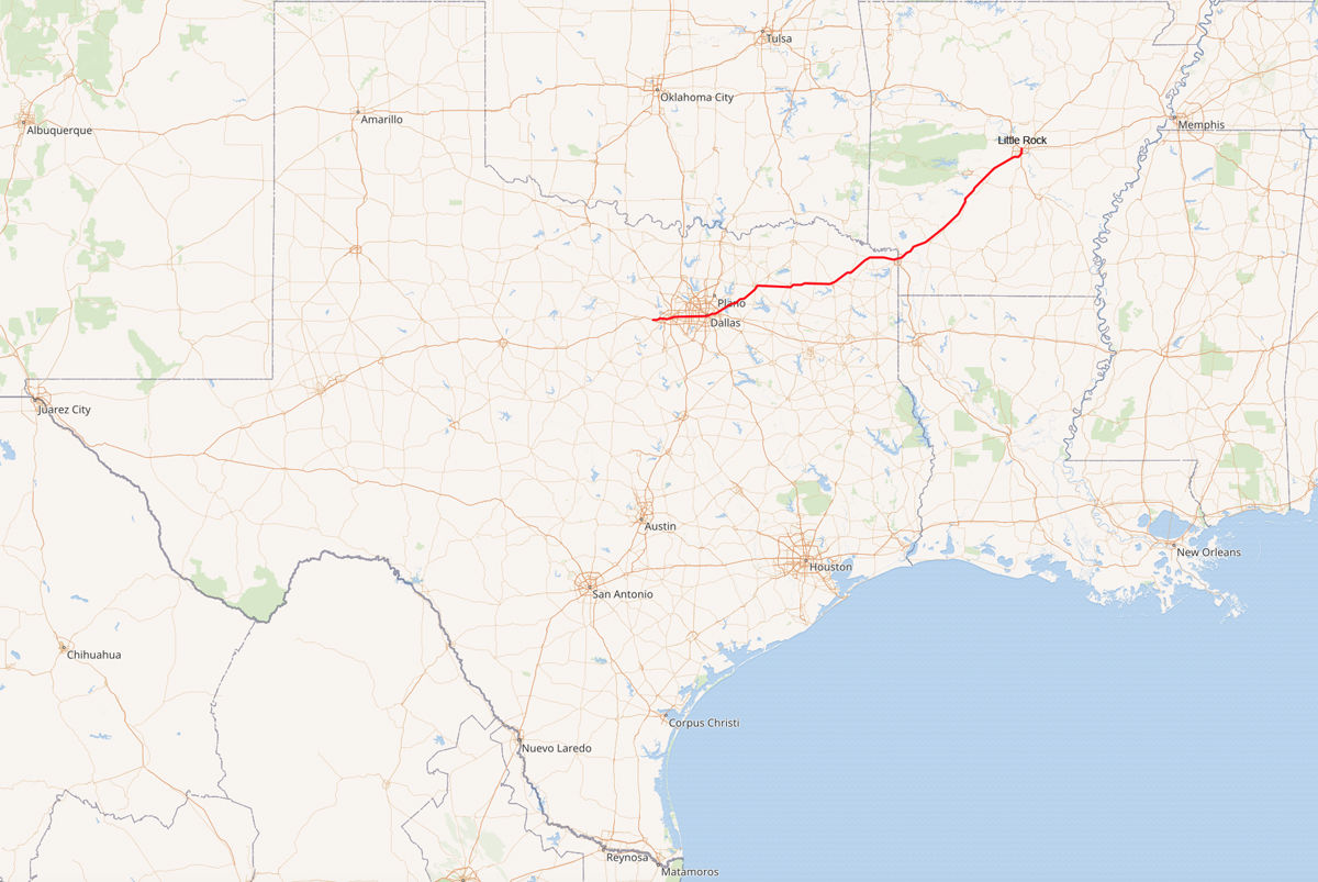 4. Interstate 30, 367 miles, 1.03 fatalities per mile
